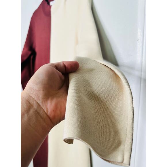 RONNY KOBO COLLECTIVE Brown White Colorblock Knit Sweater Dress Size XL - Picture 9 of 16